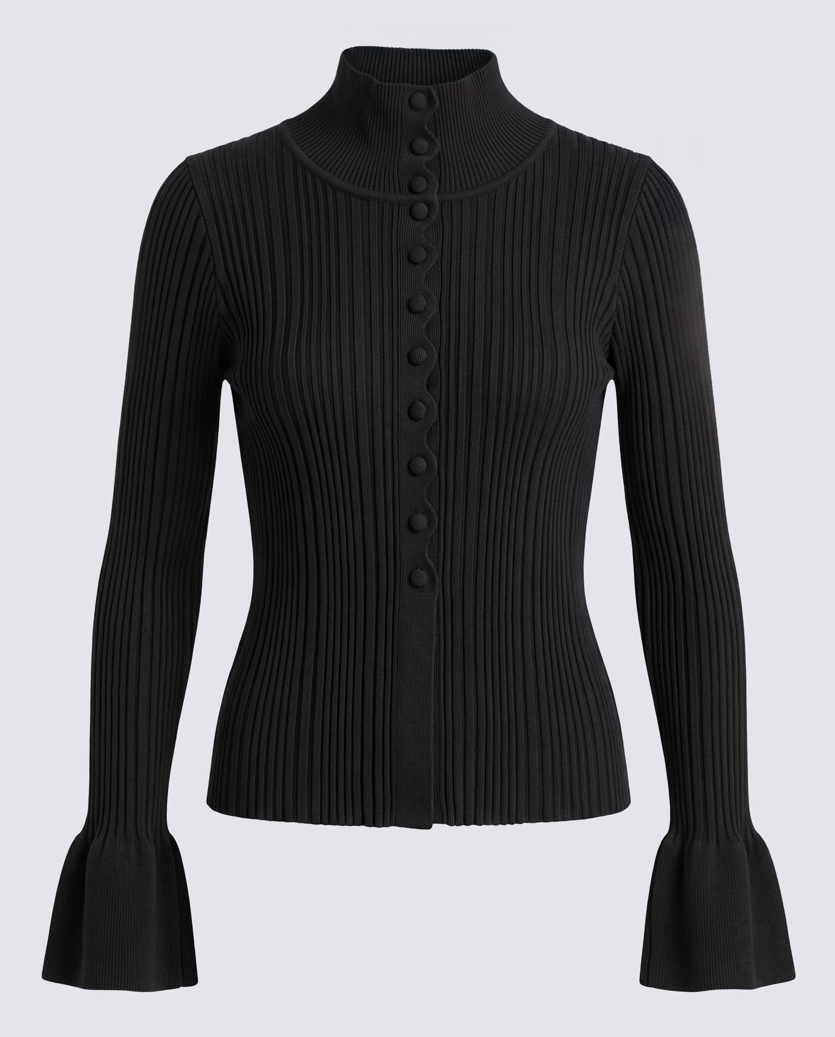 Cardigan costine - nero