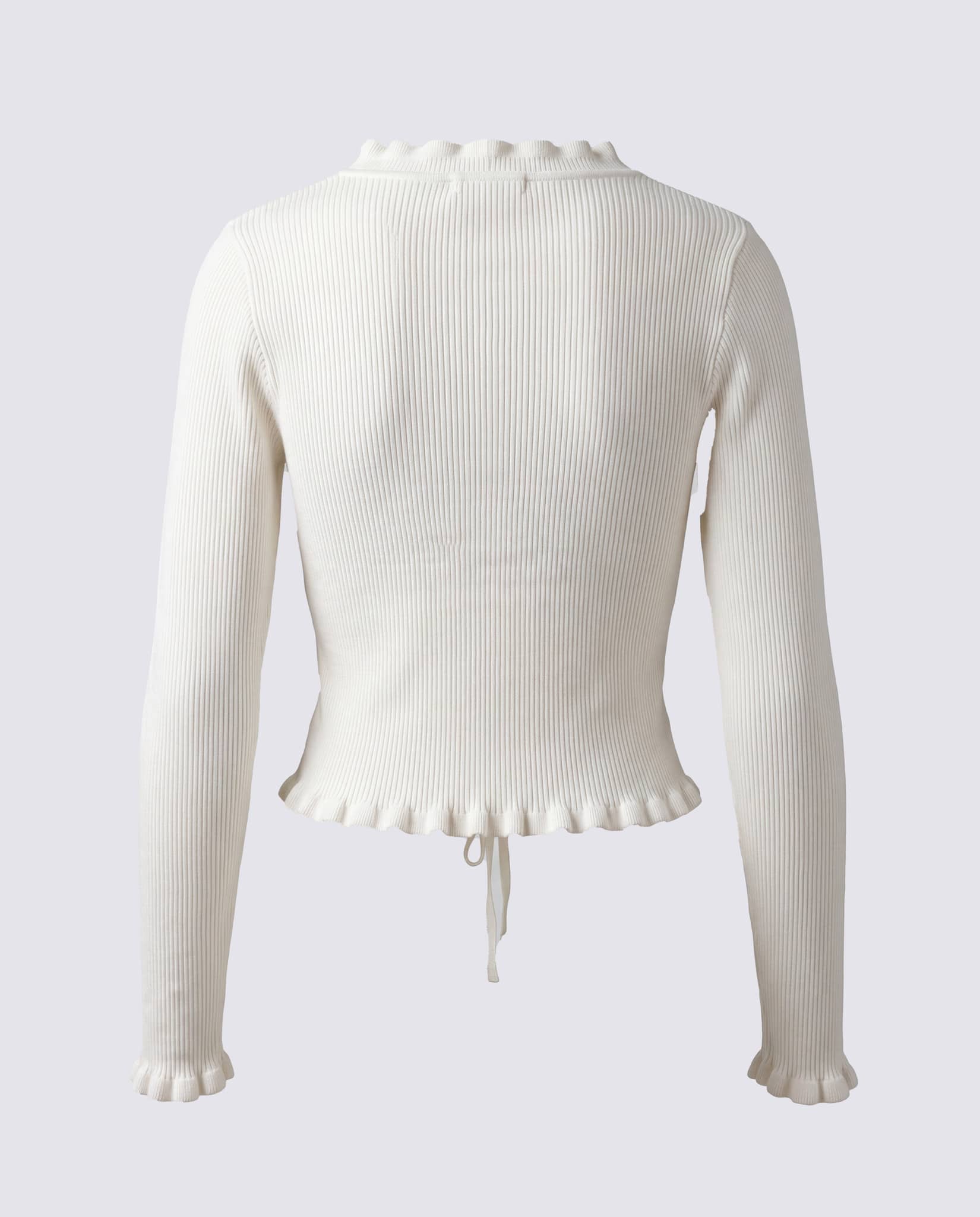 Cardigan con lacci - bianco