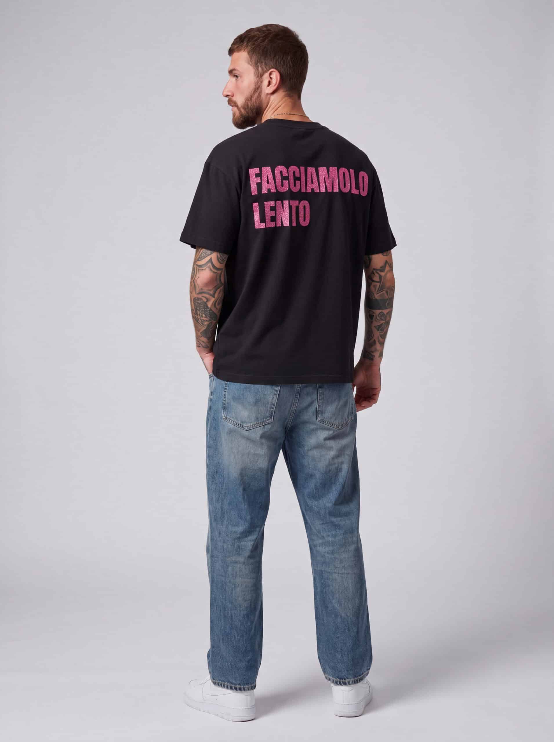 T-shirt facciamolo lento - nero