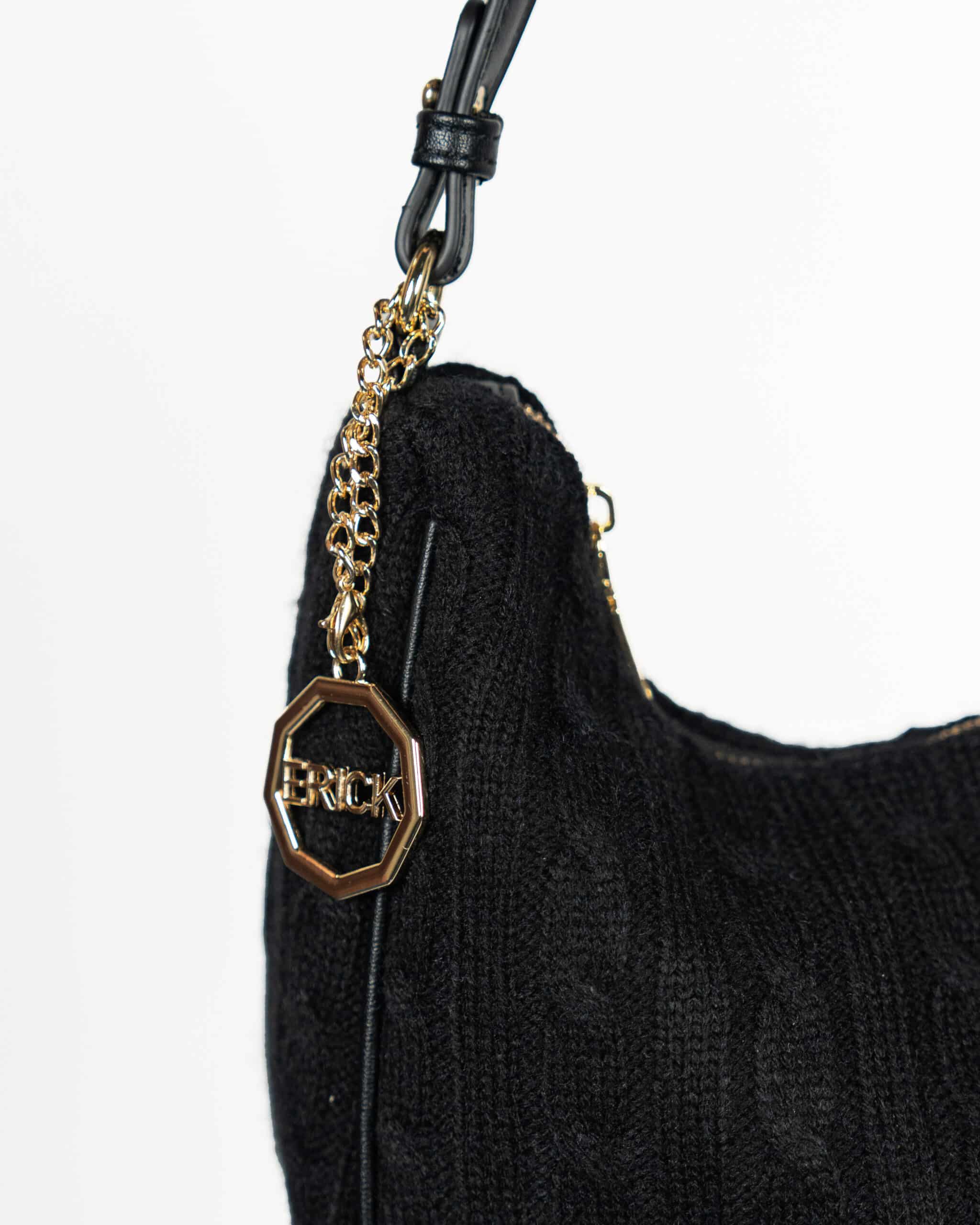 Borsa in maglia- nero