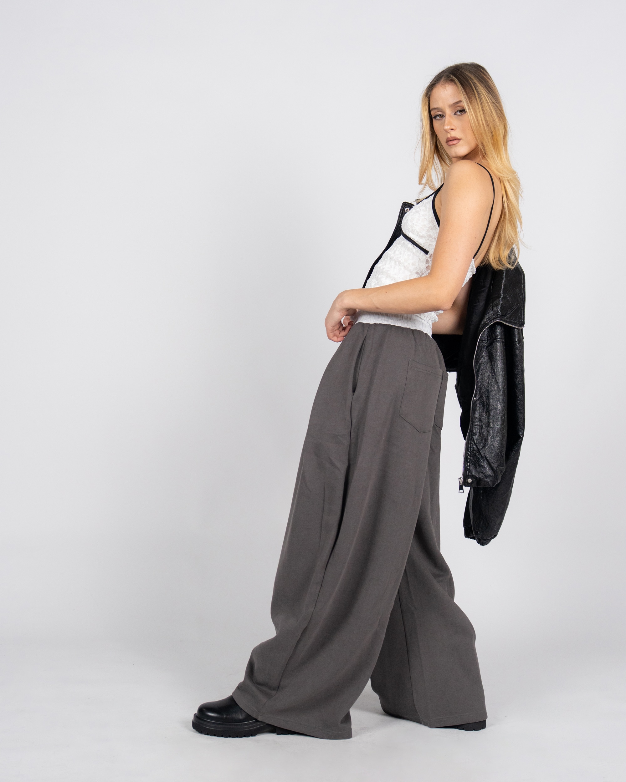 Pantaloni balloon tuta - grigio