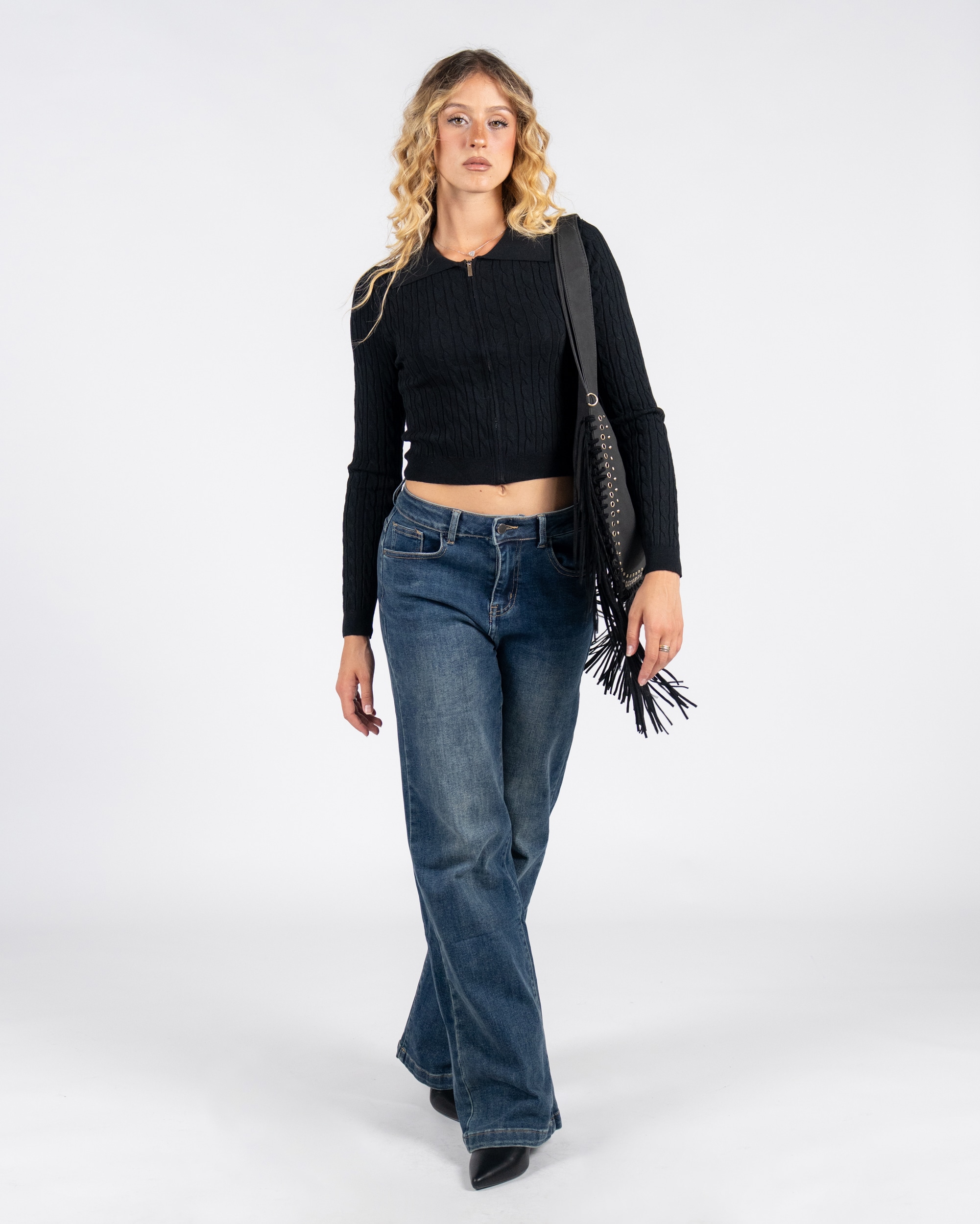 Jeans a palazzo con gamba stretta - jeans