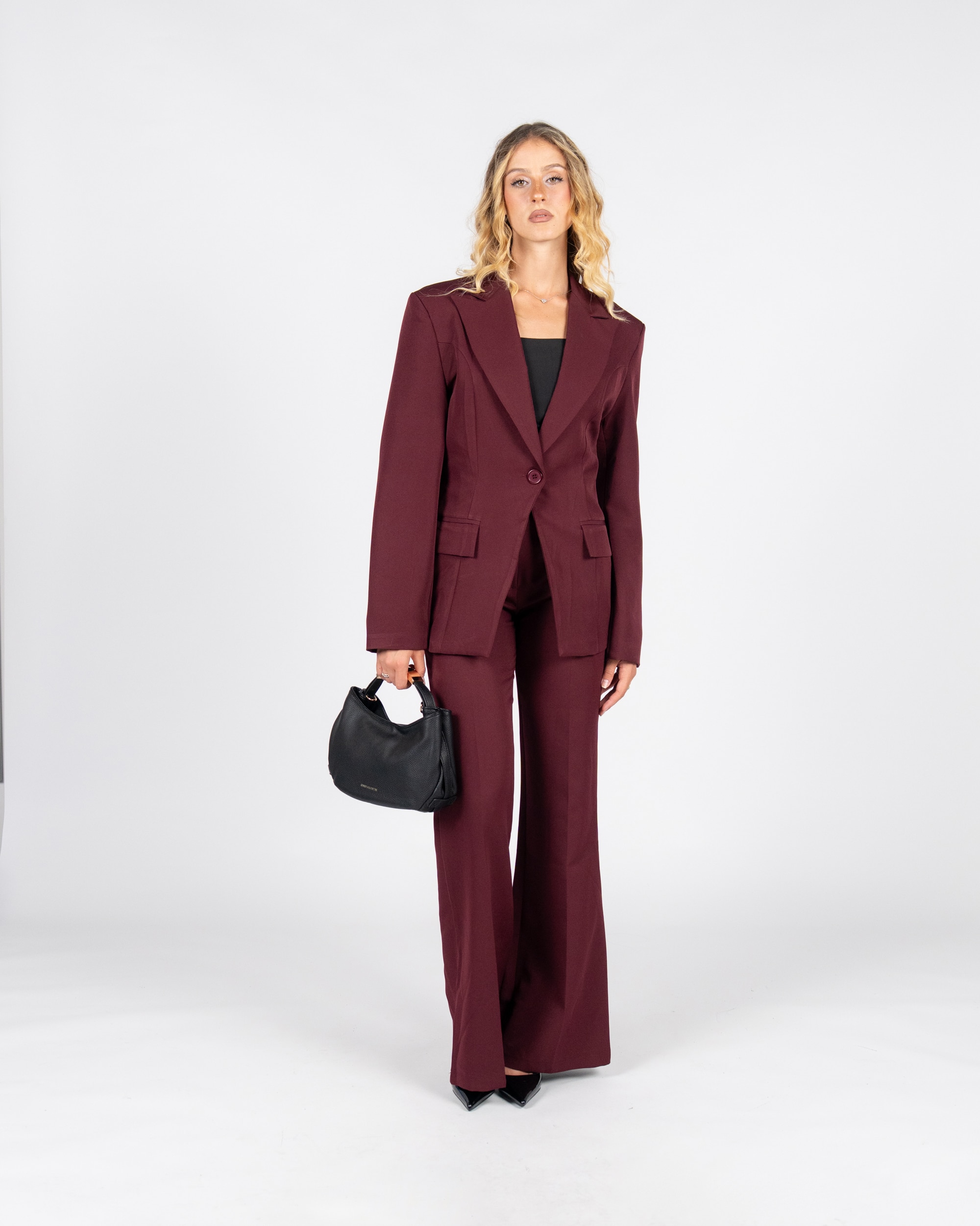 Pantalone Elegante a Zampa - BORDEAUX