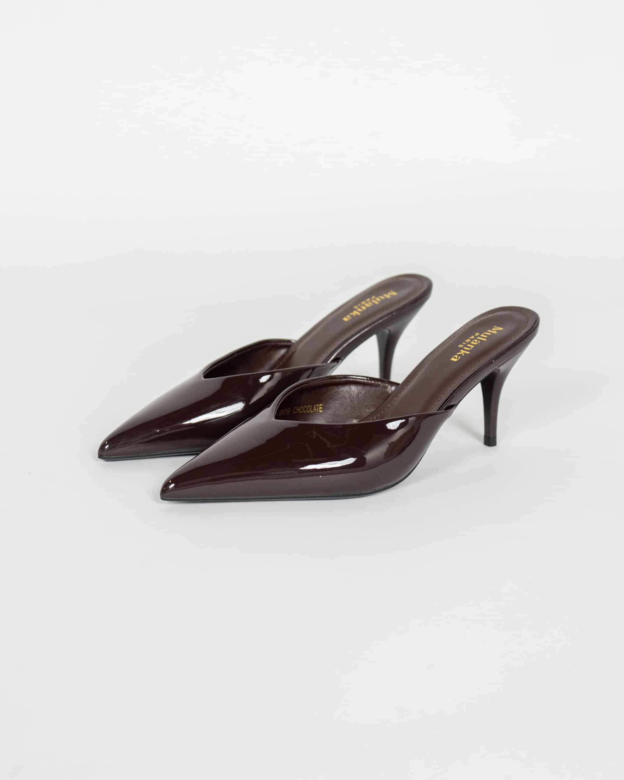 Sabot lucido - marrone