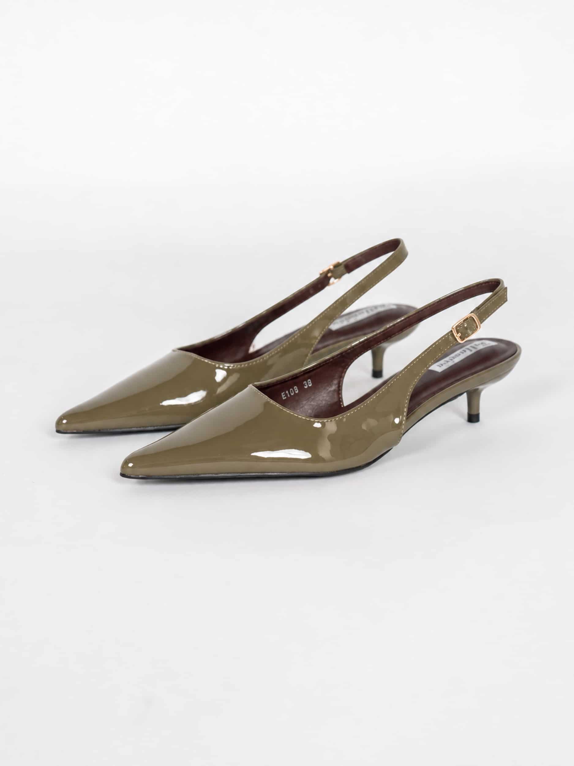 slingback in vernice- verde