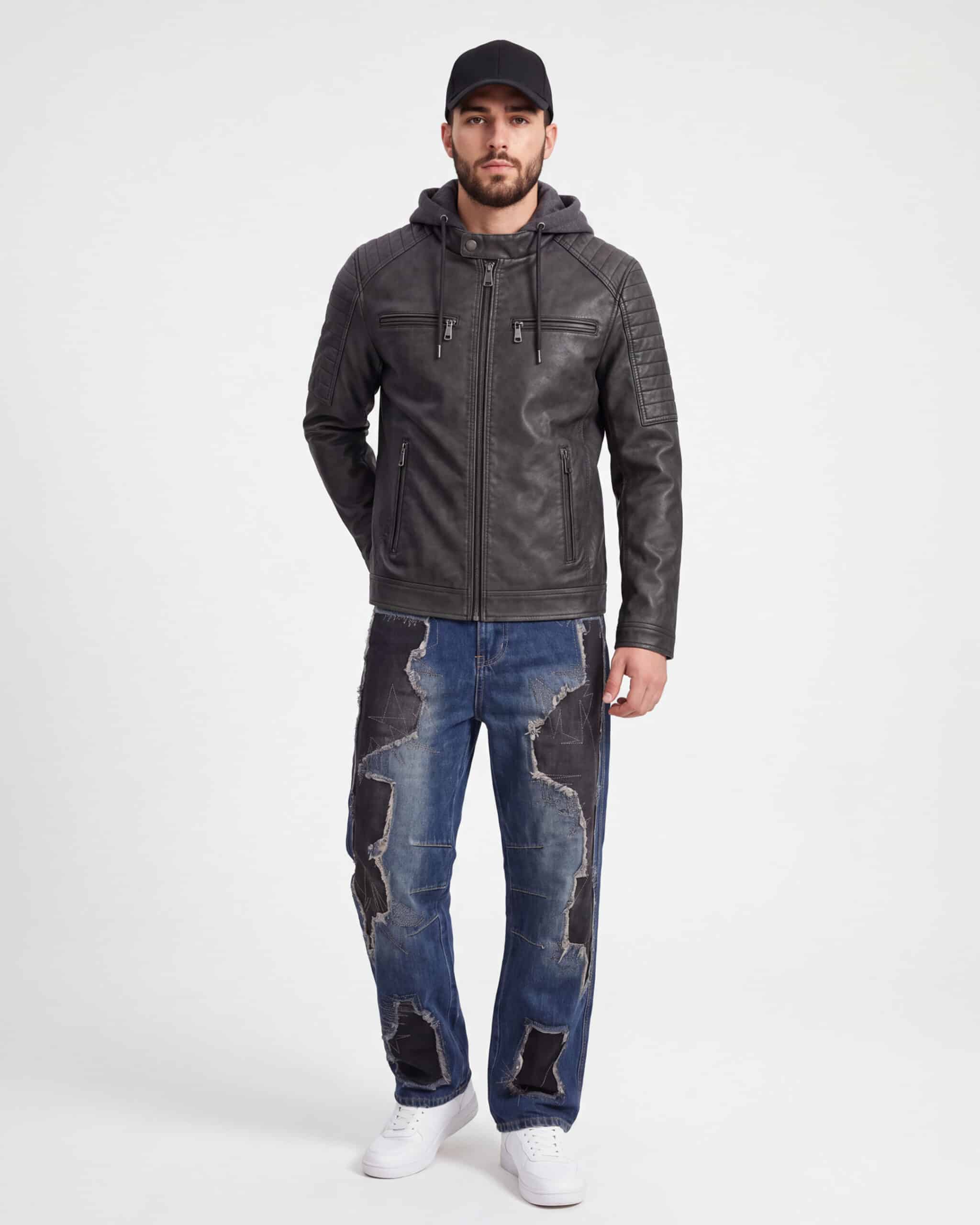 Giacca in similpelle - nero